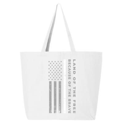 Thin White Line Land Of The Free Because Of The Brave Cute Gift 25L Jumbo Tote