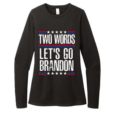 Two Words Let's Go Brandon Funny Political Meme Womens CVC Long Sleeve Shirt