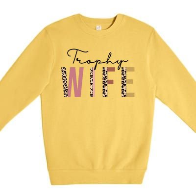 Trophy Wife Leopard Print Premium Crewneck Sweatshirt