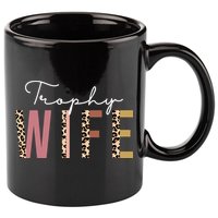 Trophy Wife Leopard Print 11oz C Handle Ceramic Mug