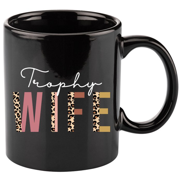 Trophy Wife Leopard Print 11oz C Handle Ceramic Mug