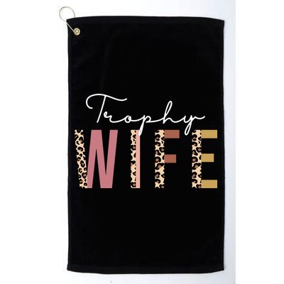 Trophy Wife Leopard Print Golf Towel