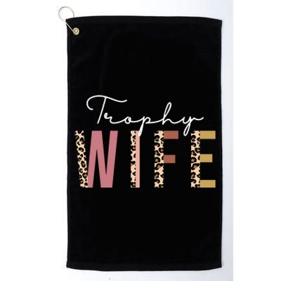 Trophy Wife Leopard Print Platinum Collection Golf Towel