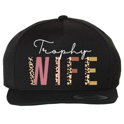 Trophy Wife Leopard Print Wool Snapback Cap