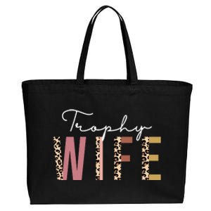 Trophy Wife Leopard Print Cotton Canvas Jumbo Tote