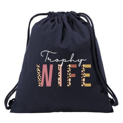 Trophy Wife Leopard Print Drawstring Bag