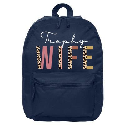 Trophy Wife Leopard Print 16 in Basic Backpack