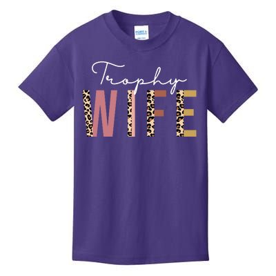 Trophy Wife Leopard Print Kids T-Shirt