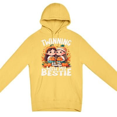 Twinning With My Bestie Spirit Week Twin Day Best Friend 70s Premium Pullover Hoodie