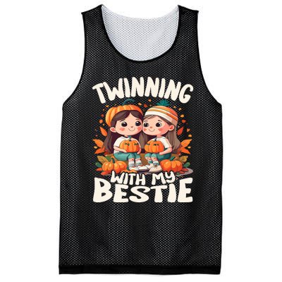 Twinning With My Bestie Spirit Week Twin Day Best Friend 70s Mesh Reversible Basketball Jersey Tank