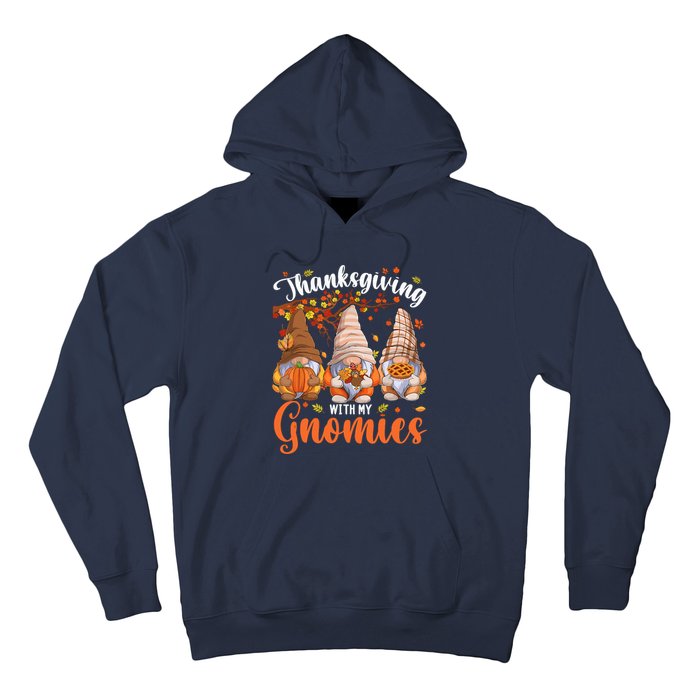 Thanksgiving With My Gnomies Fall Autumn Vibes Gnome Pumpkin Hoodie