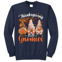 Thanksgiving With My Gnomies Fall Autumn Vibes Gnome Pumpkin Sweatshirt