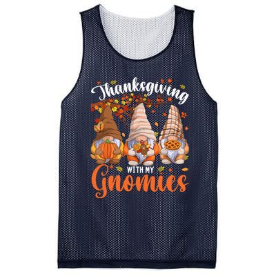 Thanksgiving With My Gnomies Fall Autumn Vibes Gnome Pumpkin Mesh Reversible Basketball Jersey Tank