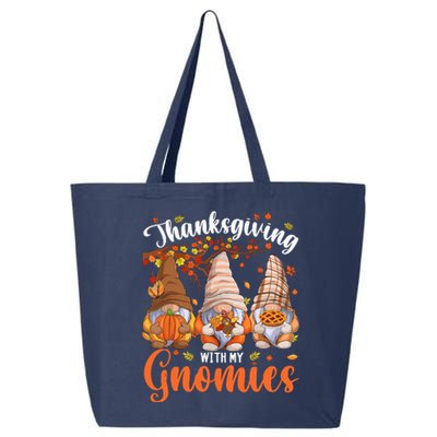 Thanksgiving With My Gnomies Fall Autumn Vibes Gnome Pumpkin 25L Jumbo Tote