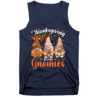 Thanksgiving With My Gnomies Fall Autumn Vibes Gnome Pumpkin Tank Top