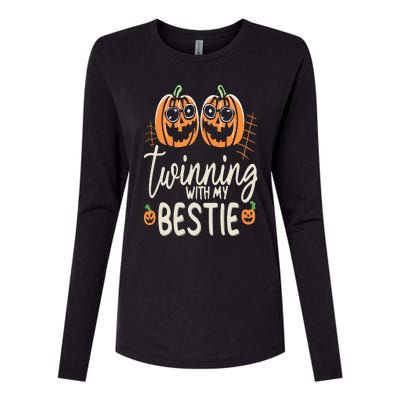 Twinning With My Bestie Spirit Week Twin Day Best Friend 70s Womens Cotton Relaxed Long Sleeve T-Shirt