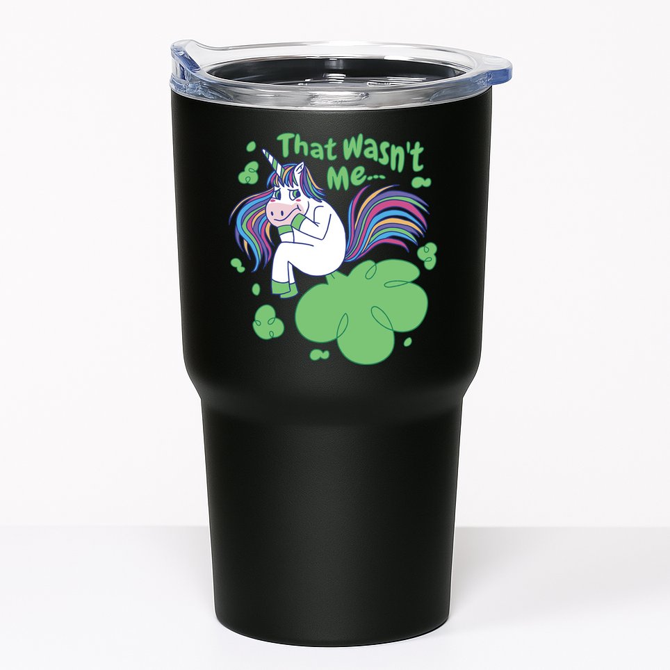 That Wasn't Me Funny Unicorn Farting Tumbler