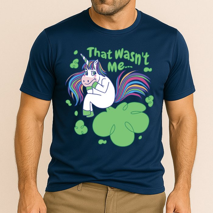 That Wasn't Me Funny Unicorn Farting Performance Shirt