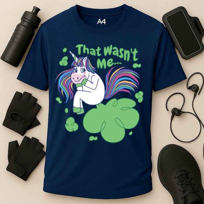 That Wasn't Me Funny Unicorn Farting Performance Shirt