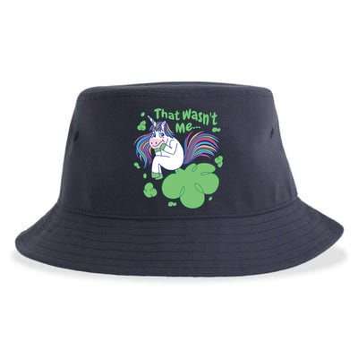 That Wasn't Me Funny Unicorn Farting Sustainable Bucket Hat