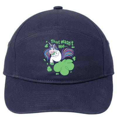 That Wasn't Me Funny Unicorn Farting 7-Panel Snapback Hat