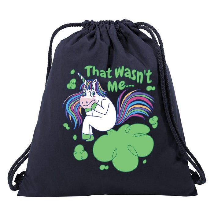 That Wasn't Me Funny Unicorn Farting Drawstring Bag