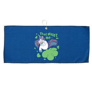 That Wasn't Me Funny Unicorn Farting Large Microfiber Waffle Golf Towel