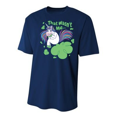 That Wasn't Me Funny Unicorn Farting Youth Performance Sprint T-Shirt