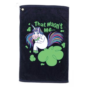 That Wasn't Me Funny Unicorn Farting Platinum Collection Golf Towel