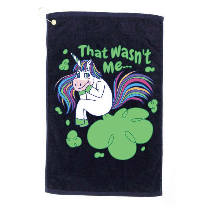 That Wasn't Me Funny Unicorn Farting Golf Towel