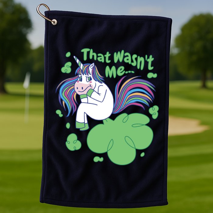 That Wasn't Me Funny Unicorn Farting Golf Towel