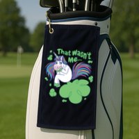 That Wasn't Me Funny Unicorn Farting Golf Towel