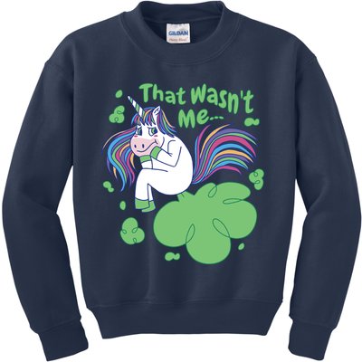That Wasn't Me Funny Unicorn Farting Kids Sweatshirt
