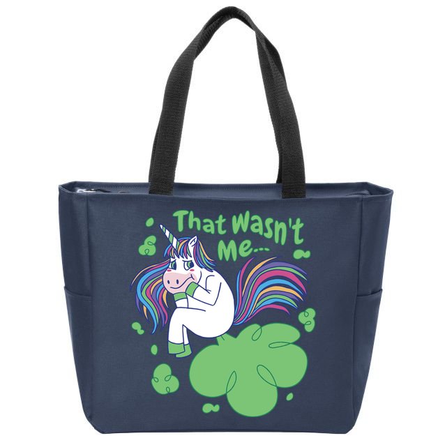 That Wasn't Me Funny Unicorn Farting Zip Tote Bag
