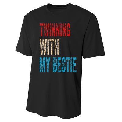 Twinning With My Bestie Spirit Week Twin Day Best Friend Performance Sprint T-Shirt