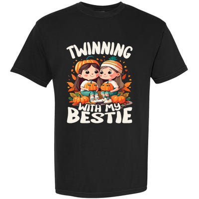 Twinning With My Bestie Spirit Week Twin Day Best Friend 70s Garment-Dyed Heavyweight T-Shirt