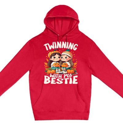 Twinning With My Bestie Spirit Week Twin Day Best Friend 70s Premium Pullover Hoodie