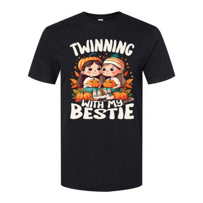 Twinning With My Bestie Spirit Week Twin Day Best Friend 70s Softstyle CVC T-Shirt