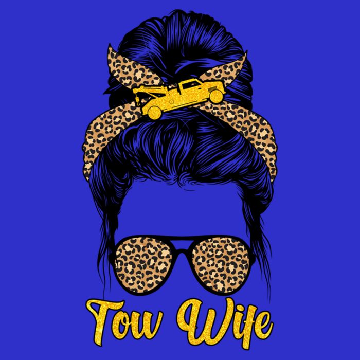 Tow Wife Messy Bun Tow Truck Wife Of A Tow Truck Driver Gift Womens Tank Top