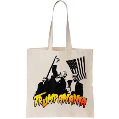 Trump Wrestling Meme Fake News Network Trump Mania Painting Tote Bag