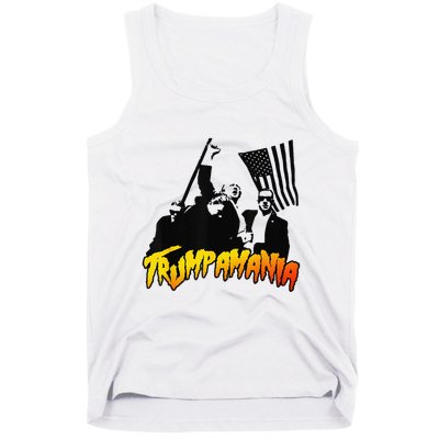 Trump Wrestling Meme Fake News Network Trump Mania Painting Tank Top