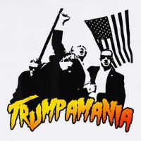 Trump Wrestling Meme Fake News Network Trump Mania Painting Kids Sweatshirt