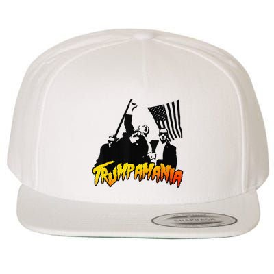 Trump Wrestling Meme Fake News Network Trump Mania Painting Wool Snapback Cap