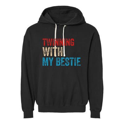 Twinning With My Bestie Boy Spirit Week Twin Day Best Friend Garment-Dyed Fleece Hoodie