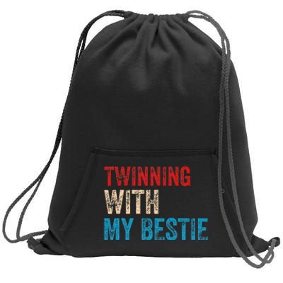 Twinning With My Bestie Boy Spirit Week Twin Day Best Friend Sweatshirt Cinch Pack Bag