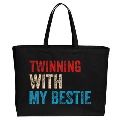 Twinning With My Bestie Boy Spirit Week Twin Day Best Friend Cotton Canvas Jumbo Tote