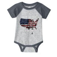 Two Words Made In America Joe Biden Vintage American US Flag Infant Baby Jersey Bodysuit