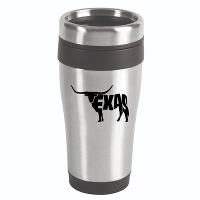 Texas Word Mashup Longhorn 16oz Travel Tumbler