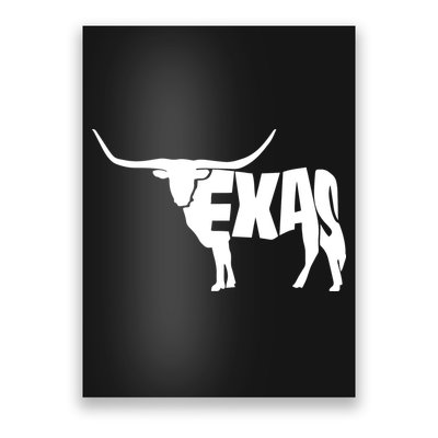 Texas Word Mashup Longhorn Poster