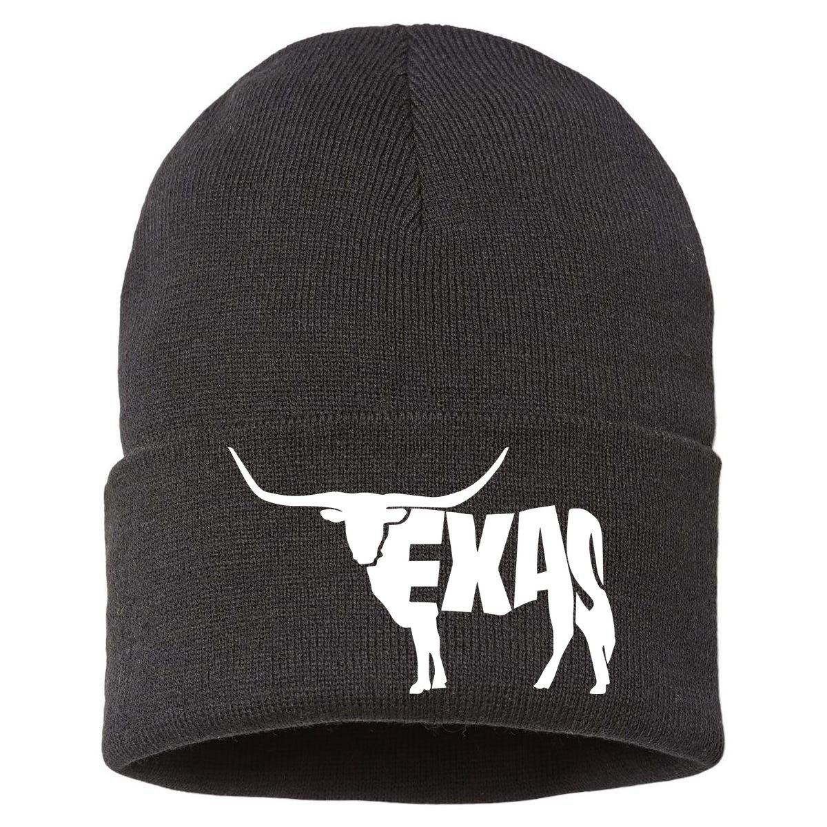 Texas Word Mashup Longhorn Sustainable Knit Beanie